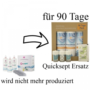 Aus QuickSEPT wird Lens4Less Peroxidlsung Quick Bio (3x250ml/90Tabs/3Beh)
