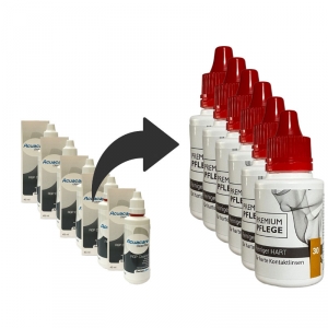 Ersatz f�r Acuacare cleanFlex --Premium Pflege - Reiniger HART 6 x 30ml Sparpack