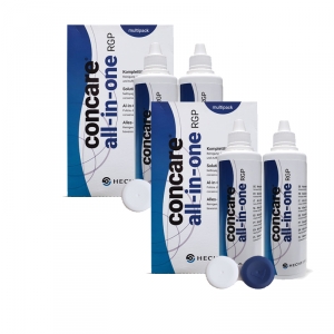 HECHT Concare all-in-one RGP Kombil�sung Sparpack – Pflege f�r formstabile Linsen (4 x 200 ml)