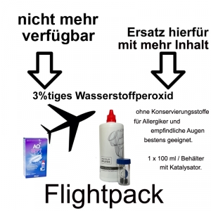 AOSEPT PLUS Flightpack Ersatz mit mehr Inhalt / Premium Pflege Peroxid 100ml