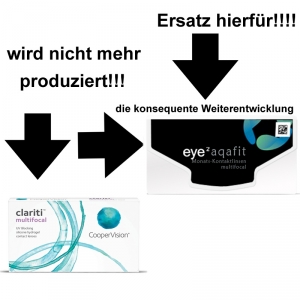 Aus Clariti Multifocal werden Eye2 AQAFIT Monats-Kontaktlinsen Multifocal 6er-Pack