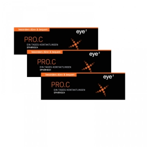 eye2 PRO.C Ein Tages Kontaktlinsen Sphrisch 90er Box (3 x 30)