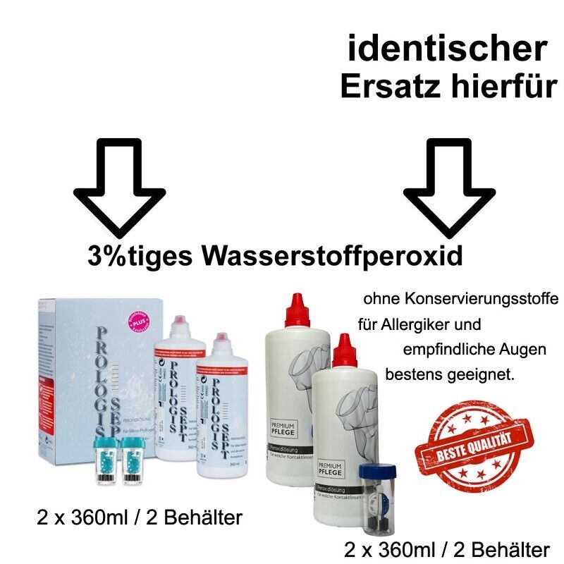 Ersatz f�r PROLOGIS SEPT Vorratspack Premium Pflege Peroxid 2x360ml, 2 Beh�lter mit Kat