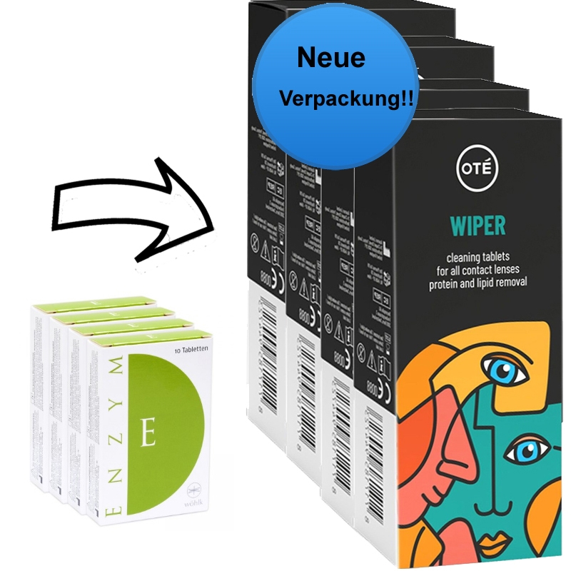 Aus W�hlk E Enzym - Sparpack 4 x 10 Tabletten werden Ote Wiper Enzymtabletten 4 x 10 Tabs