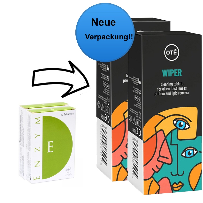 Aus W�hlk E Enzym - Sparpack 2 x 10 Tabletten werden Ote Wiper Enzymtabletten 2 x 10 Tabletten